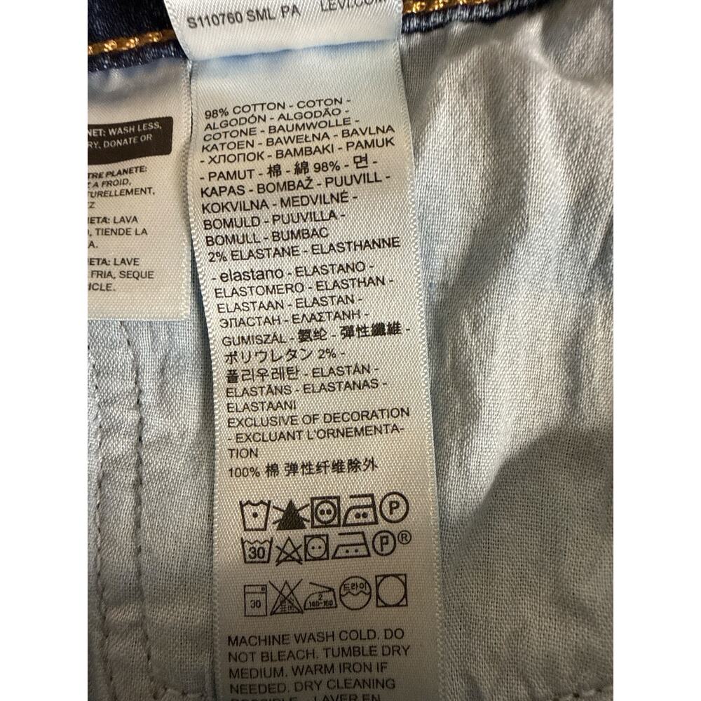 Levi’s 728 High Rise Wide Leg Jeans NWT 34x32 Vintage Stretch Dark Wash - Picture 8 of 9